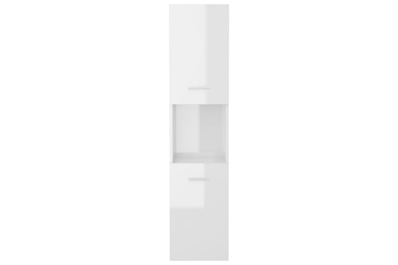 Badrumsskåp vit högglans 30x30x130 cm spånskiva - Vit - Väggskåp & högskåp - Badrumsskåp