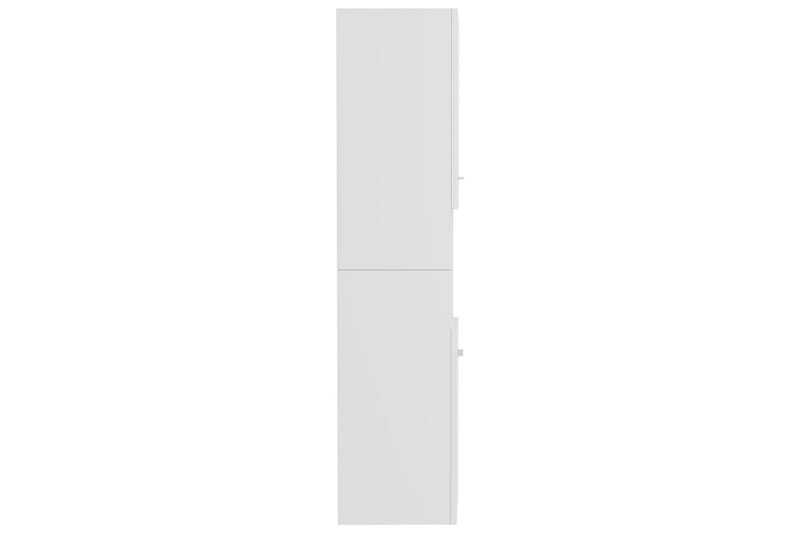 Badrumsskåp vit högglans 30x30x130 cm spånskiva - Vit - Väggskåp & högskåp - Badrumsskåp