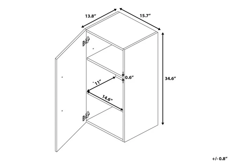 Bilbao Badrumsskåp 35|40 cm - Svart - Förvaring - Badrumsförvaring - Väggskåp & högskåp
