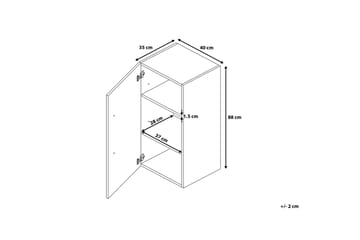 Bilbao Badrumsskåp 35|40 cm - Vit - Förvaring - Badrumsförvaring - Väggskåp & högskåp