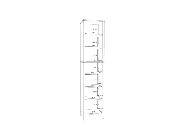 Elsassona Högsskåp 35x40 cm - Vit - Förvaring - Badrumsförvaring - Väggskåp & högskåp