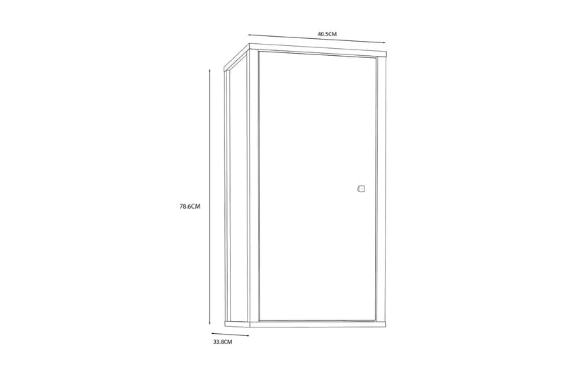 Elsassona Väggskåp 35x40 cm - Vit - Förvaring - Badrumsförvaring - Väggskåp & högskåp