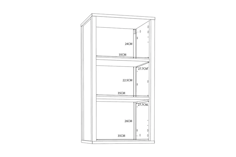 Elsassona Väggskåp 35x40 cm - Vit - Förvaring - Badrumsförvaring - Väggskåp & högskåp