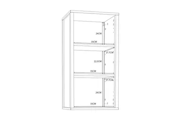 Elsassona Väggskåp 35x40 cm - Vit - Förvaring - Badrumsförvaring - Väggskåp & högskåp