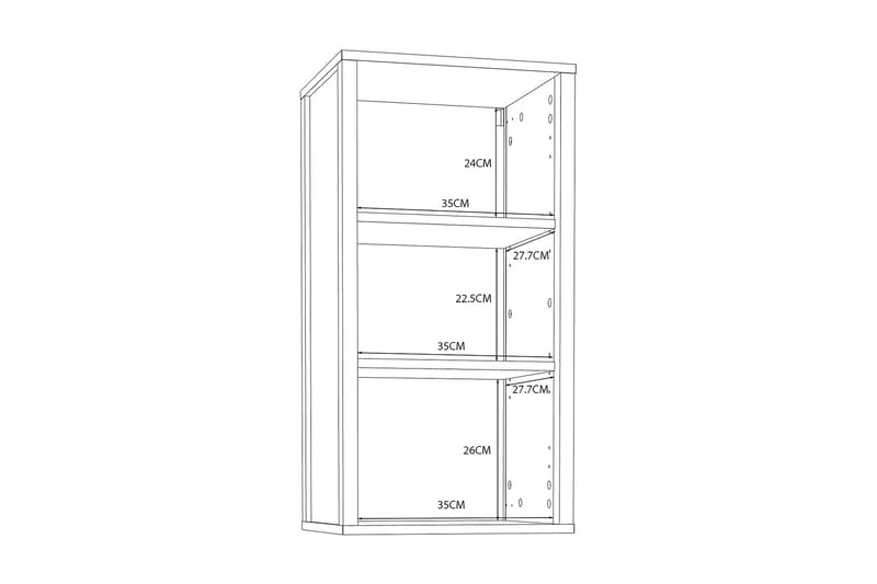 Elsassona Väggskåp 35x40 cm - Vit - Förvaring - Badrumsförvaring - Väggskåp & högskåp