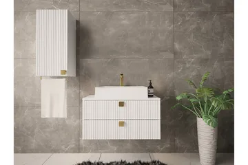 Glenndale Högskåp Badrum 73 cm - Vit - Förvaring - Badrumsförvaring - Väggskåp & högskåp