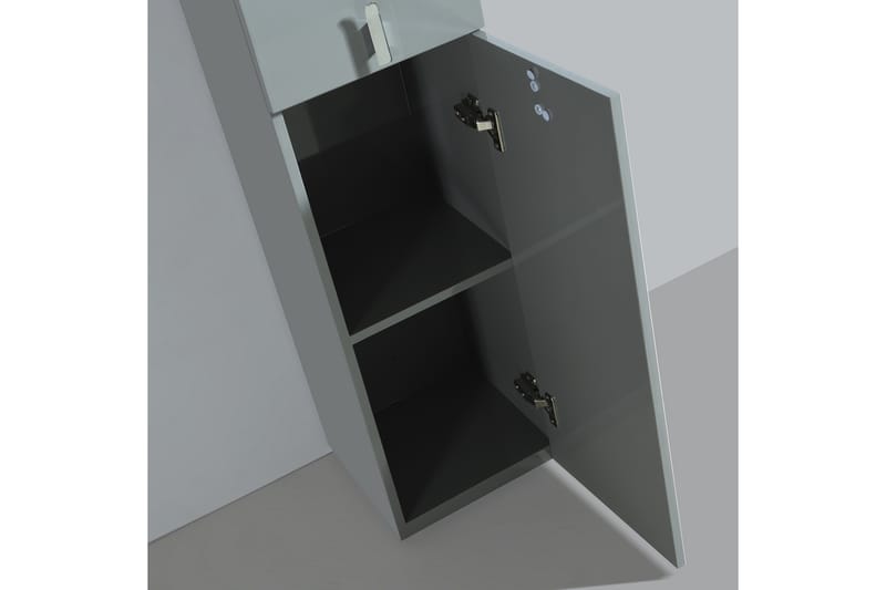 Högskåp badrum 150x30cm Vägghängt Grå - Lyfco - Väggskåp & högskåp - Badrumsskåp
