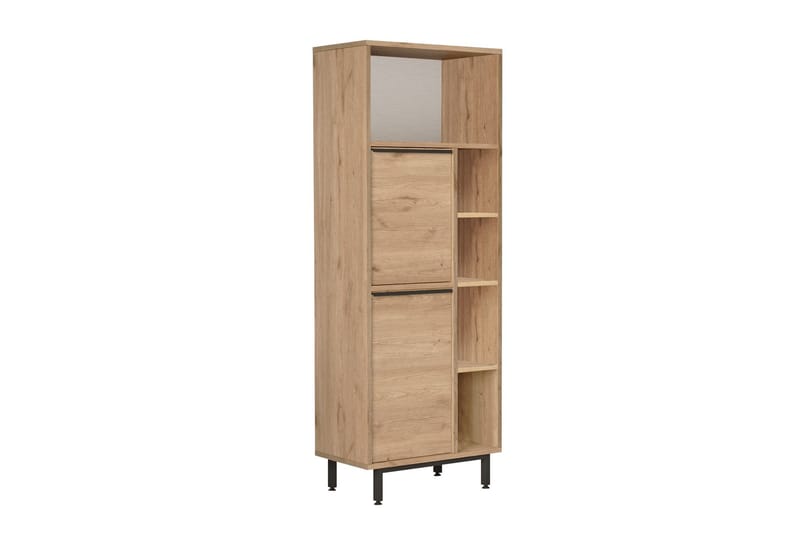 Högskåp Badrum Liyakat 161,6 cm - Valnöt - Förvaring - Badrumsförvaring - Väggskåp & högskåp