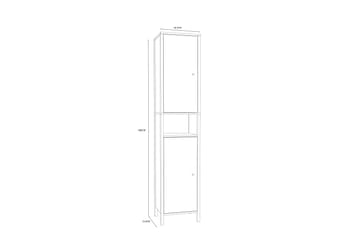 Högskåp Samkov 35x40 cm - Vit - Förvaring - Badrumsförvaring - Väggskåp & högskåp
