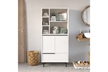 Liyakat Högskåp Badrum 161,6 cm - Vit - Förvaring - Badrumsförvaring - Väggskåp & högskåp