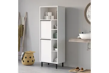 Liyakat Högskåp Badrum 161,6 cm - Vit - Förvaring - Badrumsförvaring - Väggskåp & högskåp