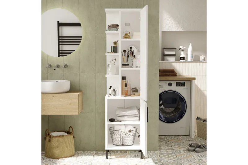 Rinorea Förvaringsskåp 45x173,6 cm - Vit - Förvaring - Badrumsförvaring - Väggskåp & högskåp