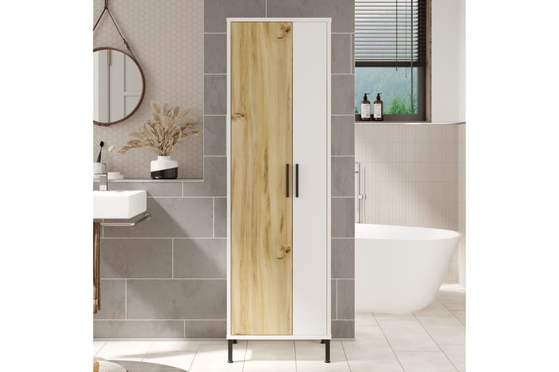 Rinorea Förvaringsskåp 50,4x165 cm - Brun - Förvaring - Badrumsförvaring - Väggskåp & högskåp