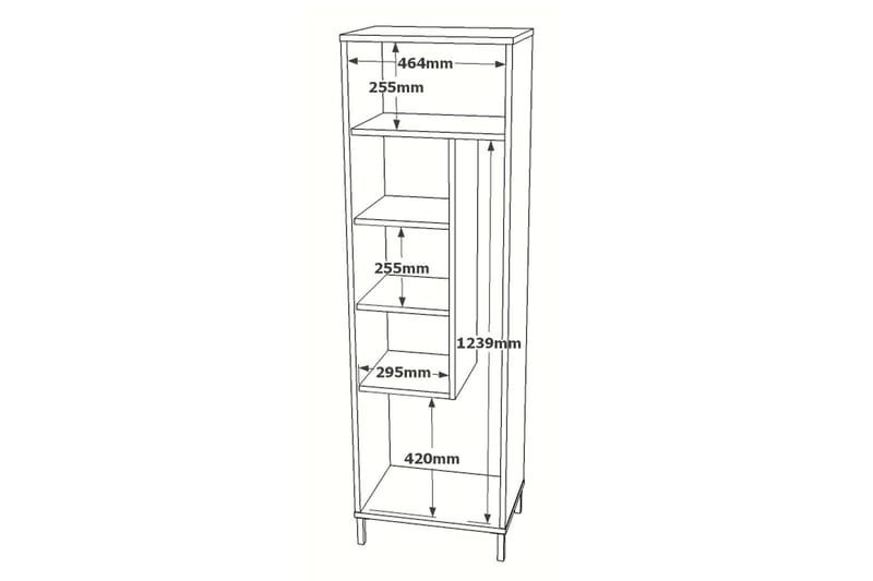 Rinorea Förvaringsskåp 50,4x165 cm - Brun - Förvaring - Badrumsförvaring - Väggskåp & högskåp