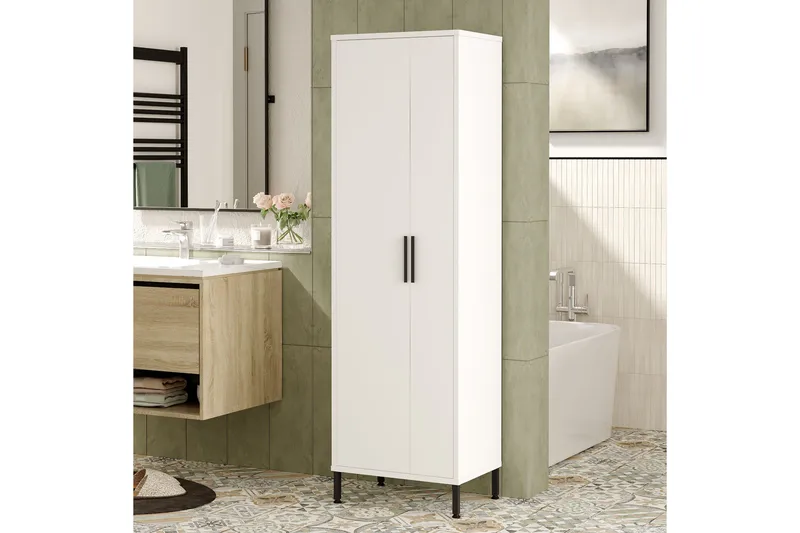 Rinorea Förvaringsskåp 50,4x165 cm - Vit - Förvaring - Badrumsförvaring - Väggskåp & högskåp