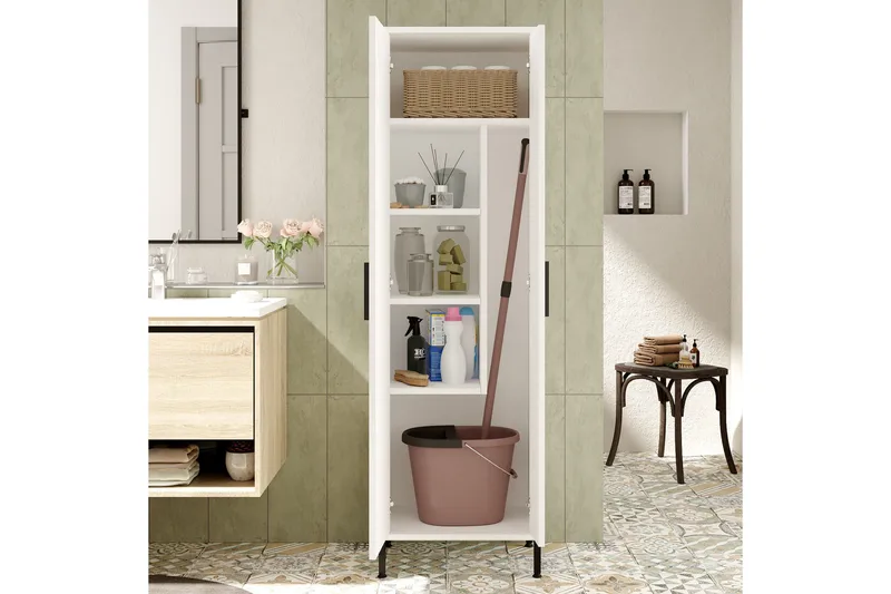 Rinorea Förvaringsskåp 50,4x165 cm - Vit - Förvaring - Badrumsförvaring - Väggskåp & högskåp