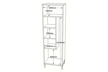 Rinorea Förvaringsskåp 50,4x165 cm - Vit - Förvaring - Badrumsförvaring - Väggskåp & högskåp