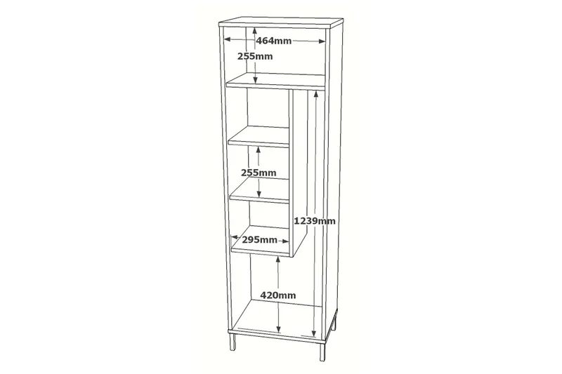 Rinorea Förvaringsskåp 50,4x165 cm - Vit - Förvaring - Badrumsförvaring - Väggskåp & högskåp