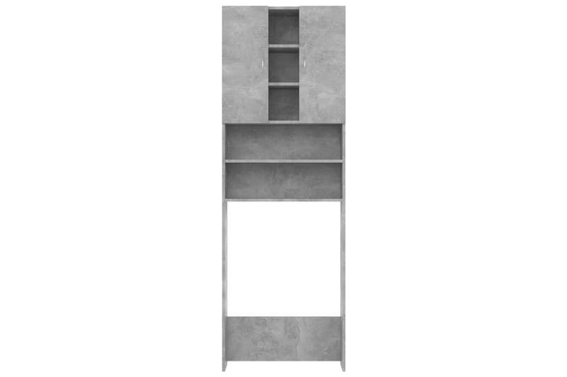 Tvättmaskinsskåp betonggrå 64x25,5x190 cm - Väggskåp & högskåp - Badrumsskåp