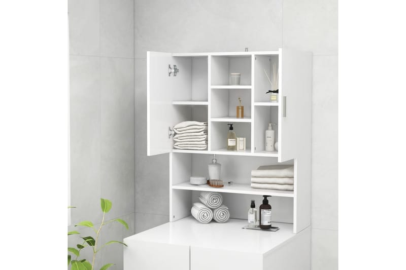 Tvättmaskinsskåp vit 70,5x25,5x90 cm - Väggskåp & högskåp - Badrumsskåp