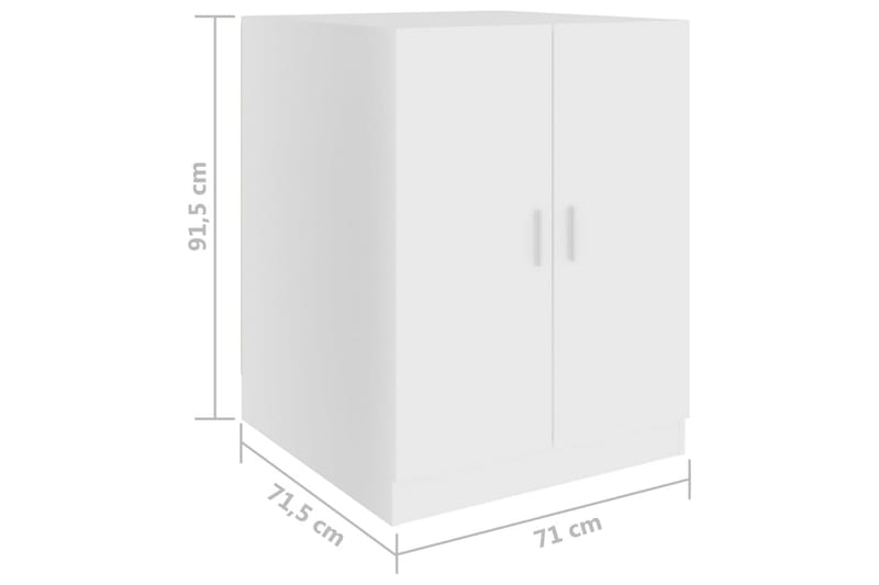 Tvättmaskinsskåp vit 71x71,5x91,5 cm - Vit - Väggskåp & högskåp - Badrumsskåp