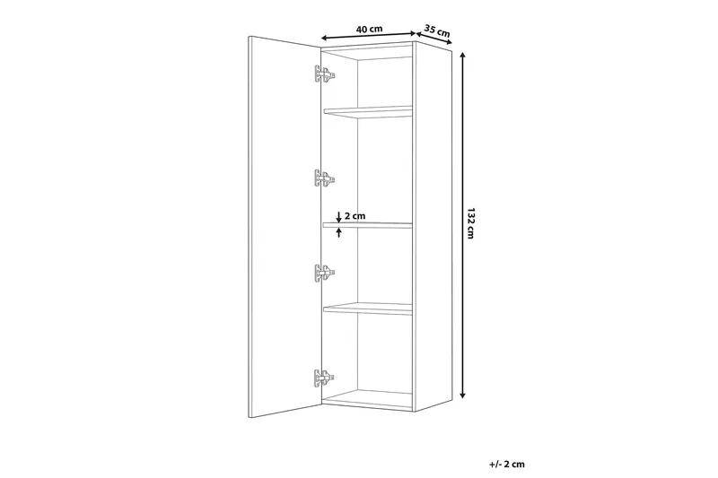 Waper Badrumsskåp - Grå - Förvaring - Badrumsförvaring - Väggskåp & högskåp