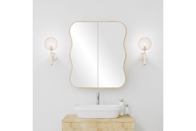 Väggskåp med Spegel Najmin 45 cm - Ek - Spegelskåp