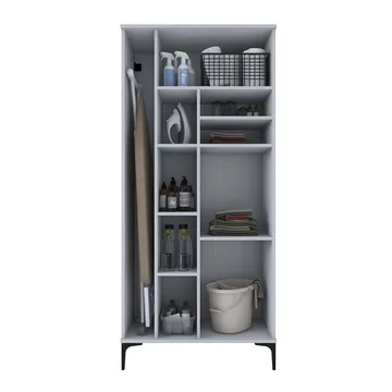 Vestor Badrumsskåp 90x198,6x45 cm - Vit - Förvaring - Badrumsförvaring - Väggskåp & högskåp