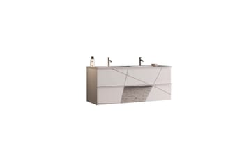 Vittoria Tvättställsskåp 122x53 cm - Vit - Förvaring - Badrumsförvaring - Tvättställsskåp & kommod
