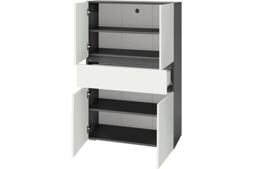 Wisla Högskåp till Badrum 130x76x35 cm - Grå - Förvaring - Badrumsförvaring - Väggskåp & högskåp