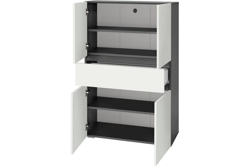 Wisla Högskåp till Badrum 130x76x35 cm - Grå - Förvaring - Badrumsförvaring - Väggskåp & högskåp