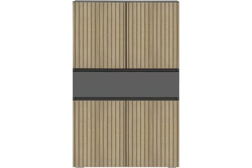 Wisla Högskåp till Badrum 130x76x35 cm - Grå - Förvaring - Badrumsförvaring - Väggskåp & högskåp