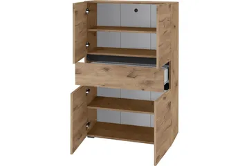 Wisla Högskåp till Badrum 130x76x35 cm - Natur - Förvaring - Badrumsförvaring - Väggskåp & högskåp