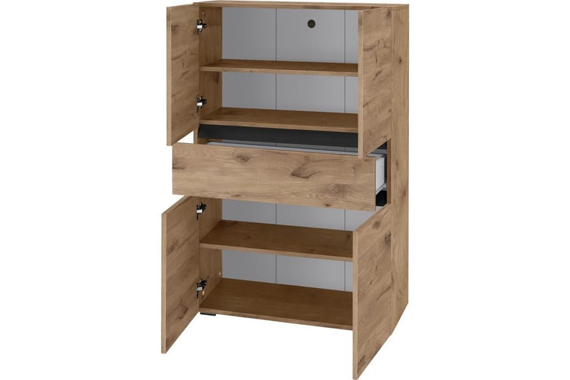 Wisla Högskåp till Badrum 130x76x35 cm - Natur - Förvaring - Badrumsförvaring - Väggskåp & högskåp