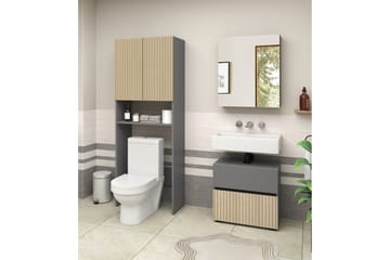 Wisla Högskåp till Badrum 180x68x37 cm - Natur - Förvaring - Badrumsförvaring - Väggskåp & högskåp