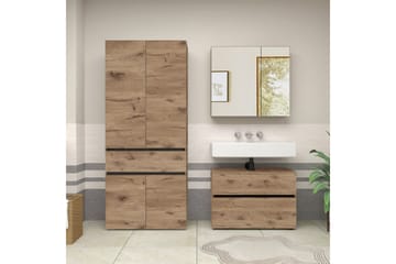 Wisla Högskåp till Badrum 180x76x37 cm - Natur - Förvaring - Badrumsförvaring - Väggskåp & högskåp