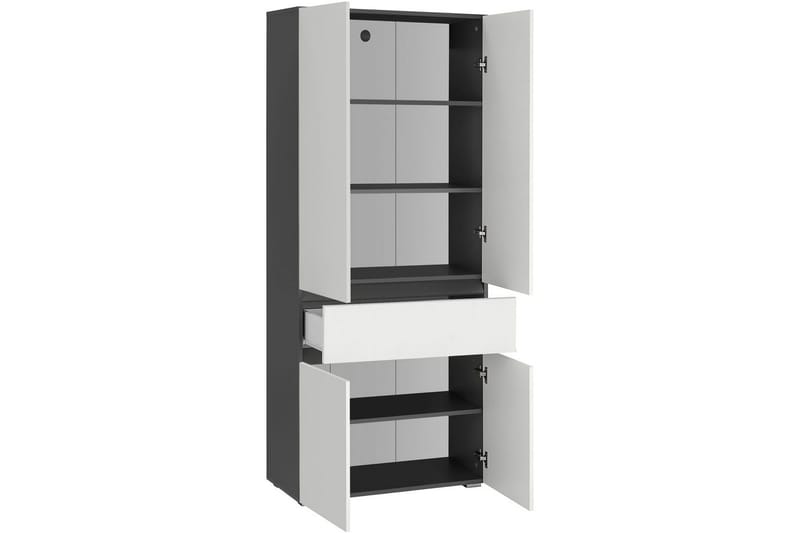 Wisla Högskåp till Badrum 180x76x37 cm - Vit - Förvaring - Badrumsförvaring - Väggskåp & högskåp