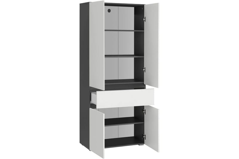 Wisla Högskåp till Badrum 180x76x37 cm - Vit - Förvaring - Badrumsförvaring - Väggskåp & högskåp