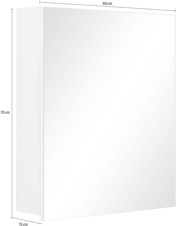 Wisla Väggskåp 60x70 cm - Vit - Förvaring - Badrumsförvaring - Spegelskåp