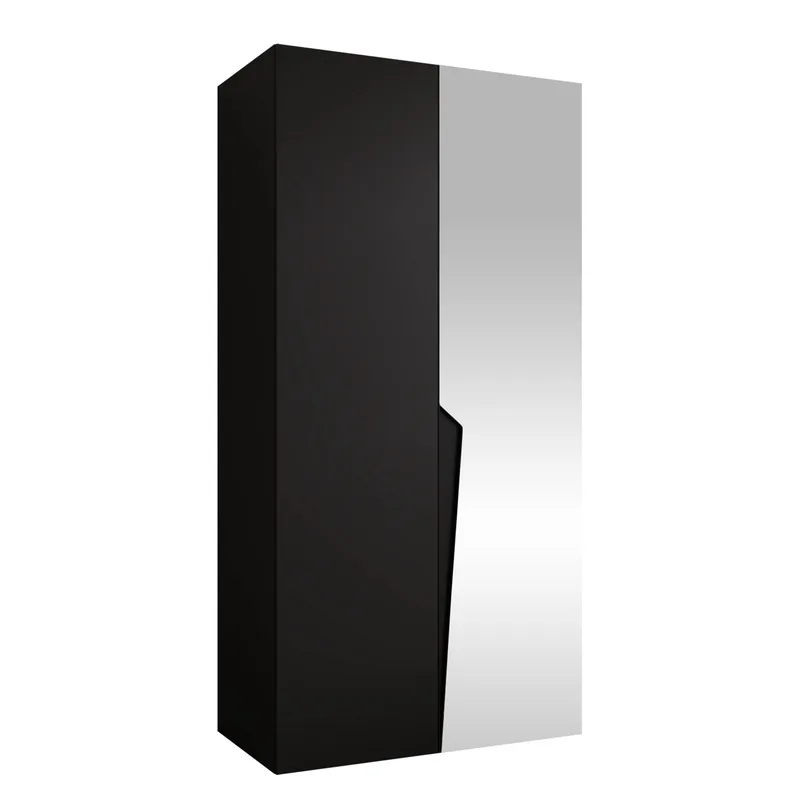 Barile Garderob med spegel 100 cm, svart
