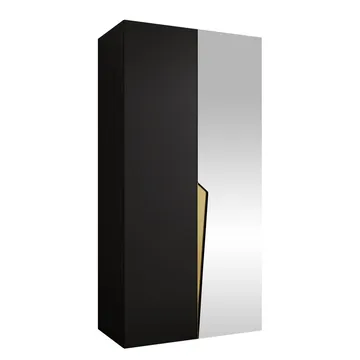 Barile Garderob med spegel 100 cm - Svart/guld - Förvaring - Garderober & garderobssystem
