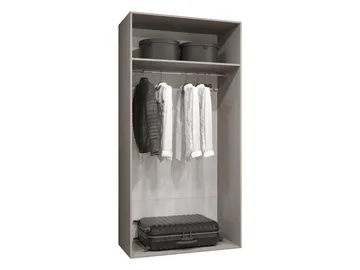 Barile Garderob med spegel 100 cm - Vit och guld - Förvaring - Garderober & garderobssystem