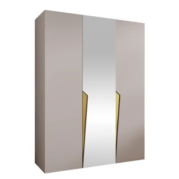 Barile Garderob med spegel 150 cm - kashmir/guld - Förvaring - Garderober & garderobssystem