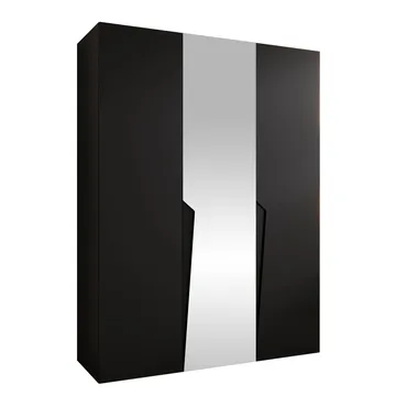 Barile Garderob med spegel 150 cm - Svart - Förvaring - Garderober & garderobssystem