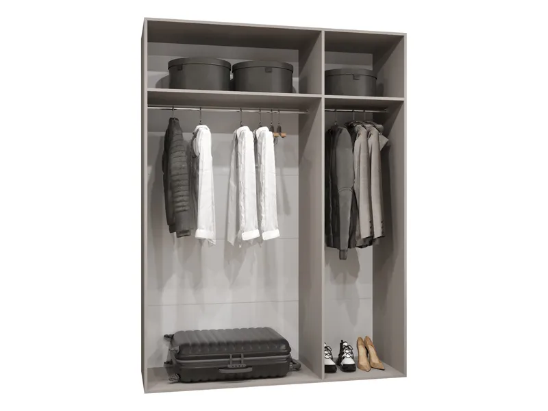 Barile Garderob med spegel 150 cm - Svart - Förvaring - Garderober & garderobssystem