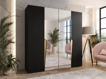 Barile Garderob med spegel 200 cm - guld - Förvaring - Garderober & garderobssystem