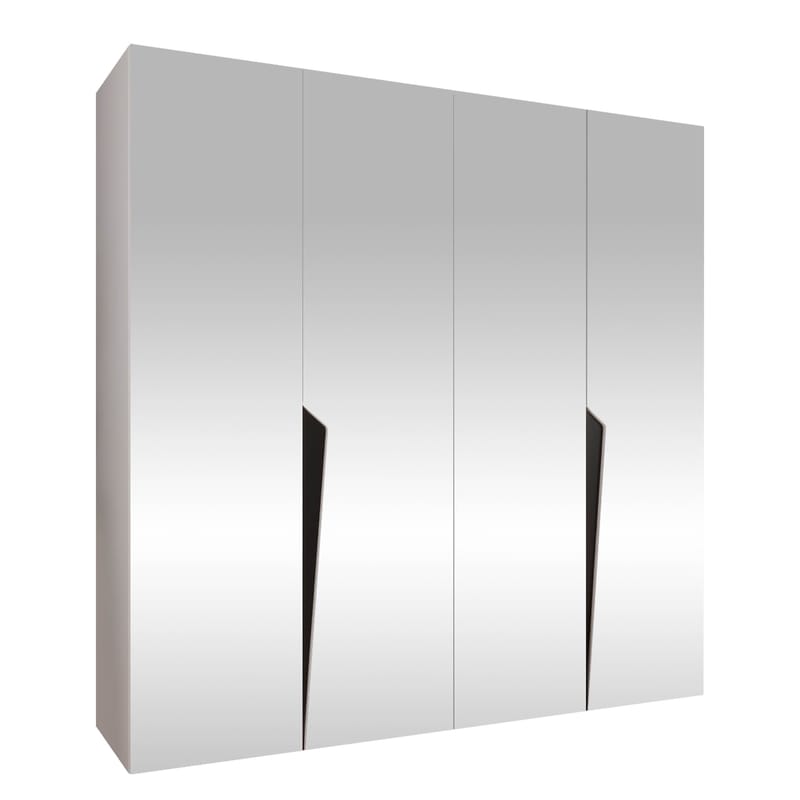 Barile Garderob med spegel 200 cm - vit - Förvaring - Garderober & garderobssystem