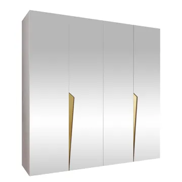 Barile Garderob med spegel 200 cm - vit - Förvaring - Garderober & garderobssystem