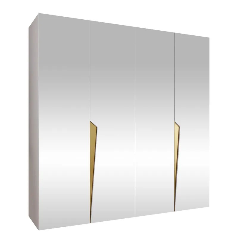 Barile Garderob med spegel 200 cm - vit - Förvaring - Garderober & garderobssystem