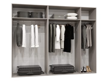 Barile Garderob med spegel 250 cm - svart - Förvaring - Garderober & garderobssystem